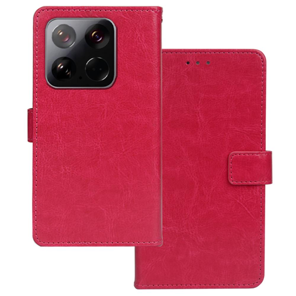 IDEWEI For Xiaomi 15 Case Card Slots Holder Leather Phone Cover Crazy Horse Texture