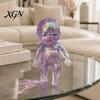 Portable Stress Ball Glitter Babies Relief Toy, Clear Baby Doll Squeeze Soft Stretchy Gadget Fidget Relaxing Gift for Adults Kids, Party Favors