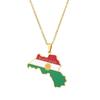 Kurdistan Pendant Necklace: Vintage Drip Oil Design, Stainless Steel for Men and Women