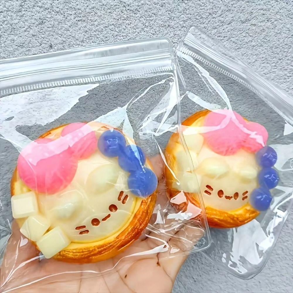 Cartoon Sensory Fidget Ball Fingertip Slow Rebound Toy Kids Adults Egg Tart Squishy For Students