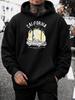Men'S Hoodie, Summer Vacation, California West Coast Vintage Car Graphic, Pullover Sweatshirt, Streetwear Casual Style, Outdoor Daily Wear, Front Pock
