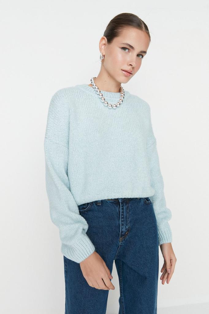 Pulover de damă, la modă, elegant, negru, cu formă largă, cu textura moale, tricotaje de bază