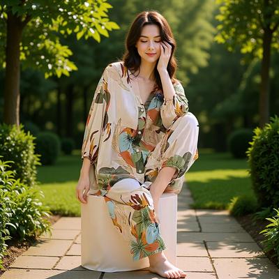 Casual And Relaxed Set, Loose,fitting Sleeve Thin ,conditioned Loungewear
