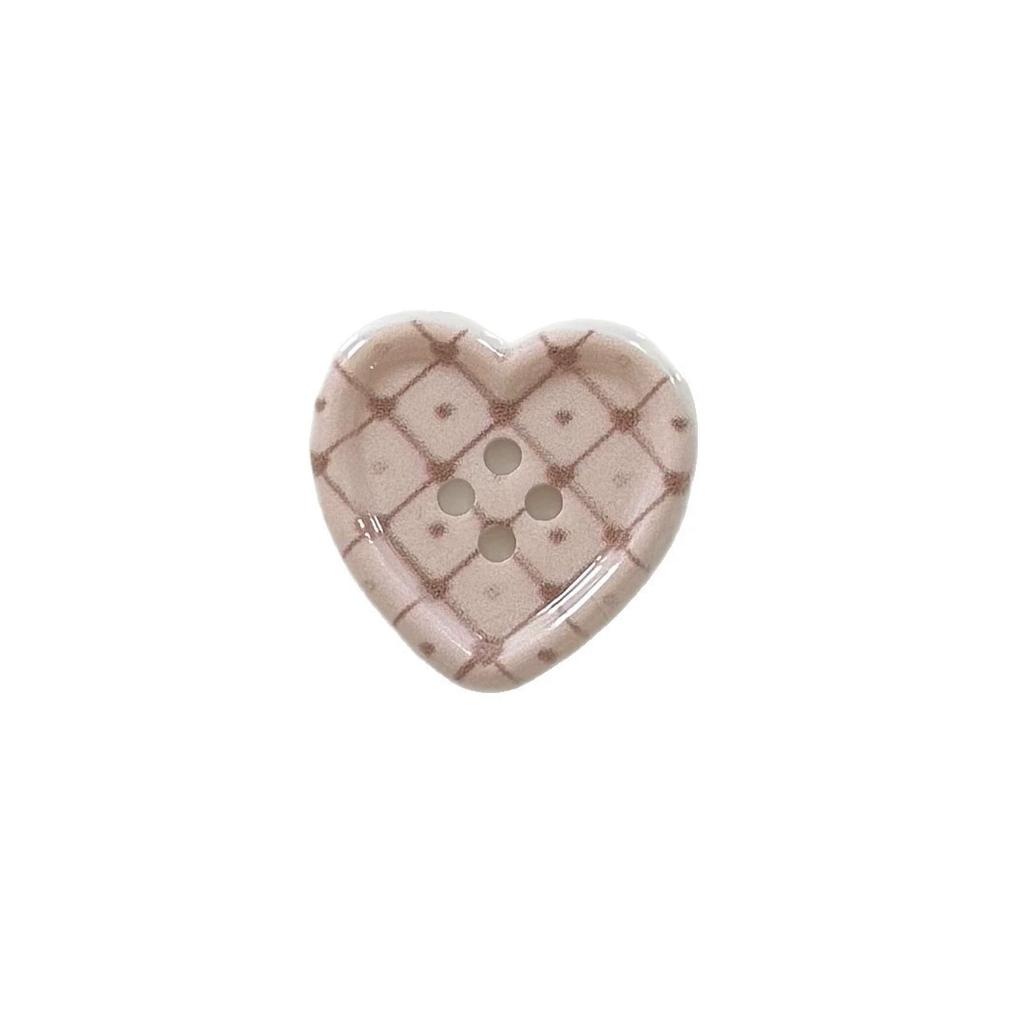 10Pcs Milk Coffee Color Heart Resin Buttons Women Kids Clothing Craft Button Sewing Accessories DIY Deco for Hair Clips Hairpins