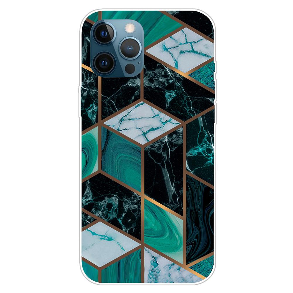 For iPhone 16 Pro Max Case Abstract Marble Pattern Printing TPU Phone Cover