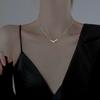 Geometric Irregular V-shaped Necklace Women's Senior Design Sense Niche Simple Clavicle Chain Versatile Temperament Internet celebrity accessories