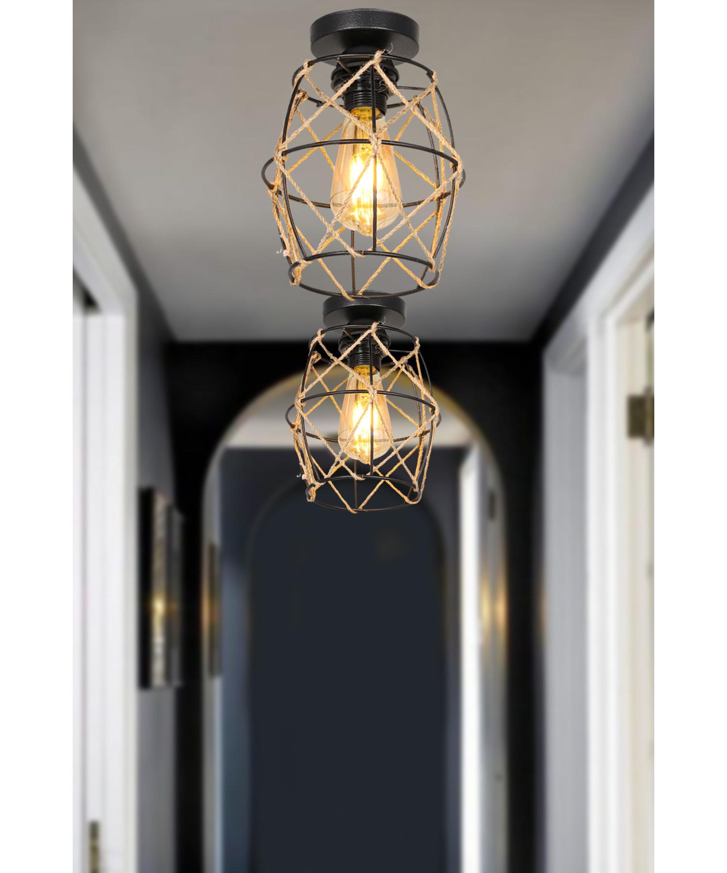 

Nevra Одинарная черная потолочная люстра