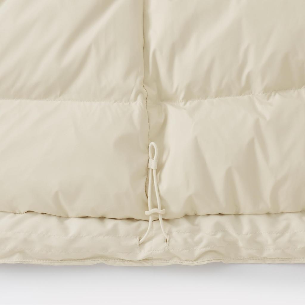 MUJI Down Size L Dam Vattenavvisande Mellanlång Rock, BD10UA5A, Elfenben,