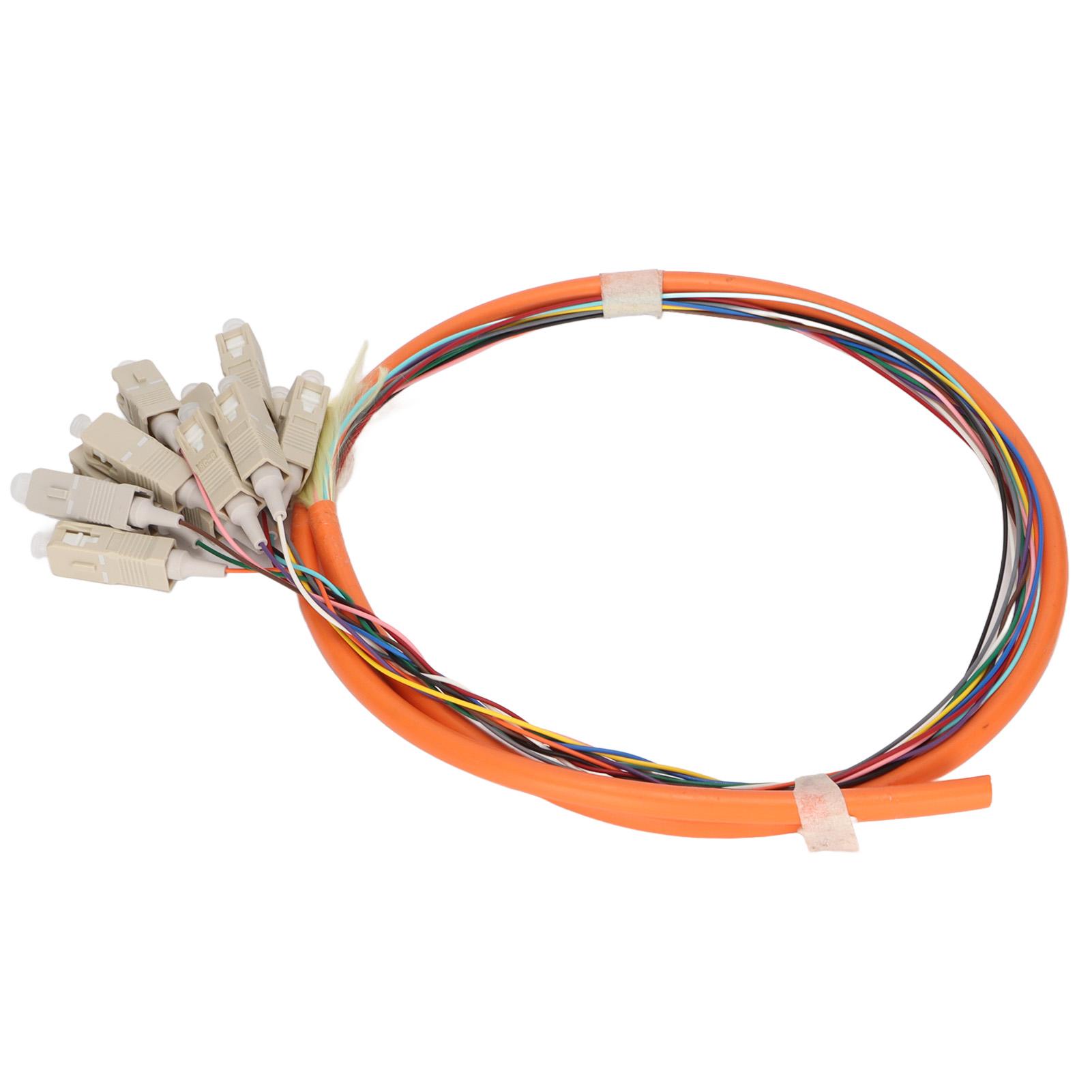 

Fiber Optic Cable 1 Meter 12 Strand Multimode Low Insertion Loss Ceramic Ferrule Patch Cord for Telecommunication