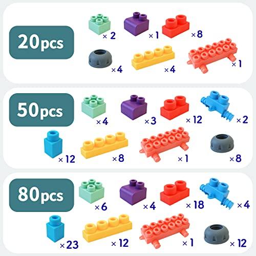 [Boilable] Rocotto Soft Building Blocks, Large, Soft, Safe, Educational Toys, Silica Gel, SDGs, Bath, Pool, Colorful, Focus, Thinking, Building, Cars,