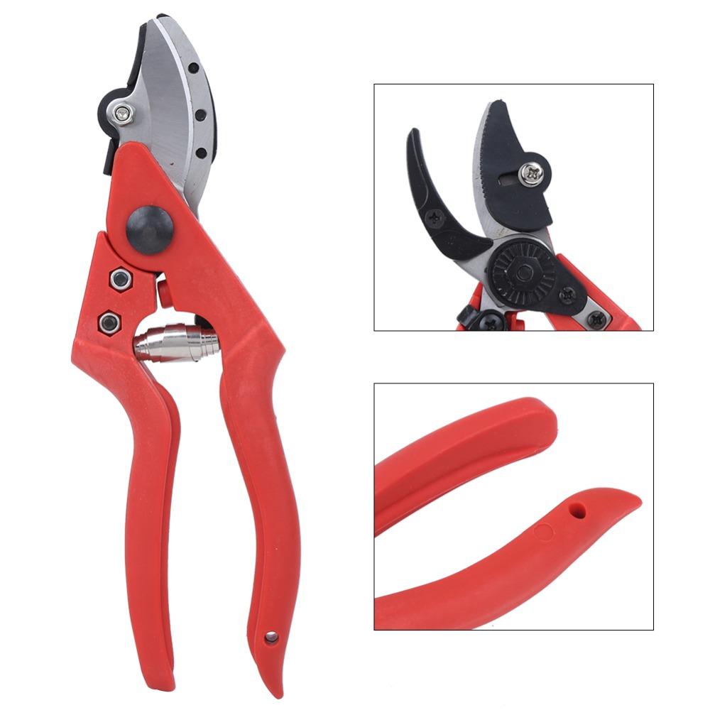 Red Garden Scissors Hand Operated Picking Scissors Professional Bonsai Pruner
