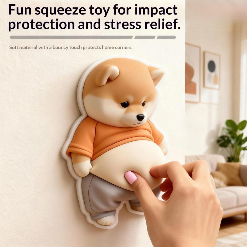 New 3D Cute Puppy Kitten Sticker Squeezable Shiba Inu Phone Case Decoration Children's Birthday Party Favor Festival Supplies