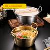 Kitchen Stainless Steel Korean Ramen Pot Double Handle Rust-proof Soup Noodle Small Pot Durable Gold Silver Milk Pot Cuisine