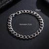 New Trendy Cuban Chain Men Bracelet Classic Stainless Steel 3/5/7/9mm Width Chain Bracelet For Men Women Zircon Gift