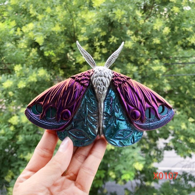 Artistic Moth Silicone Moulds Wall Decors Moulds Wall Hanging Moulds Moth Shape Silicone Pendant Moulds for Ornament