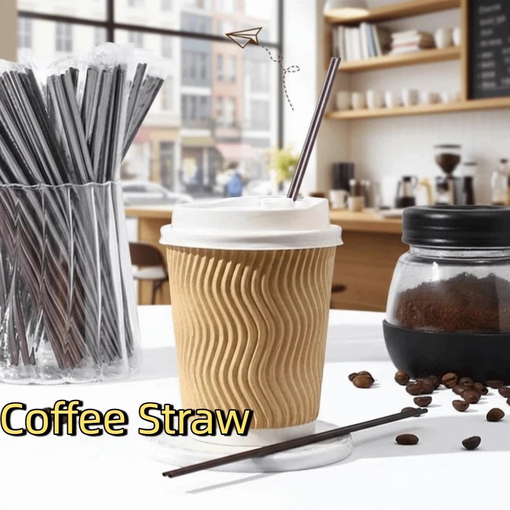 100/200/500 PCS Plastic Coffee Straw Three Holes Design Food Grade Party Drink Straws Heat-resistant Thickened