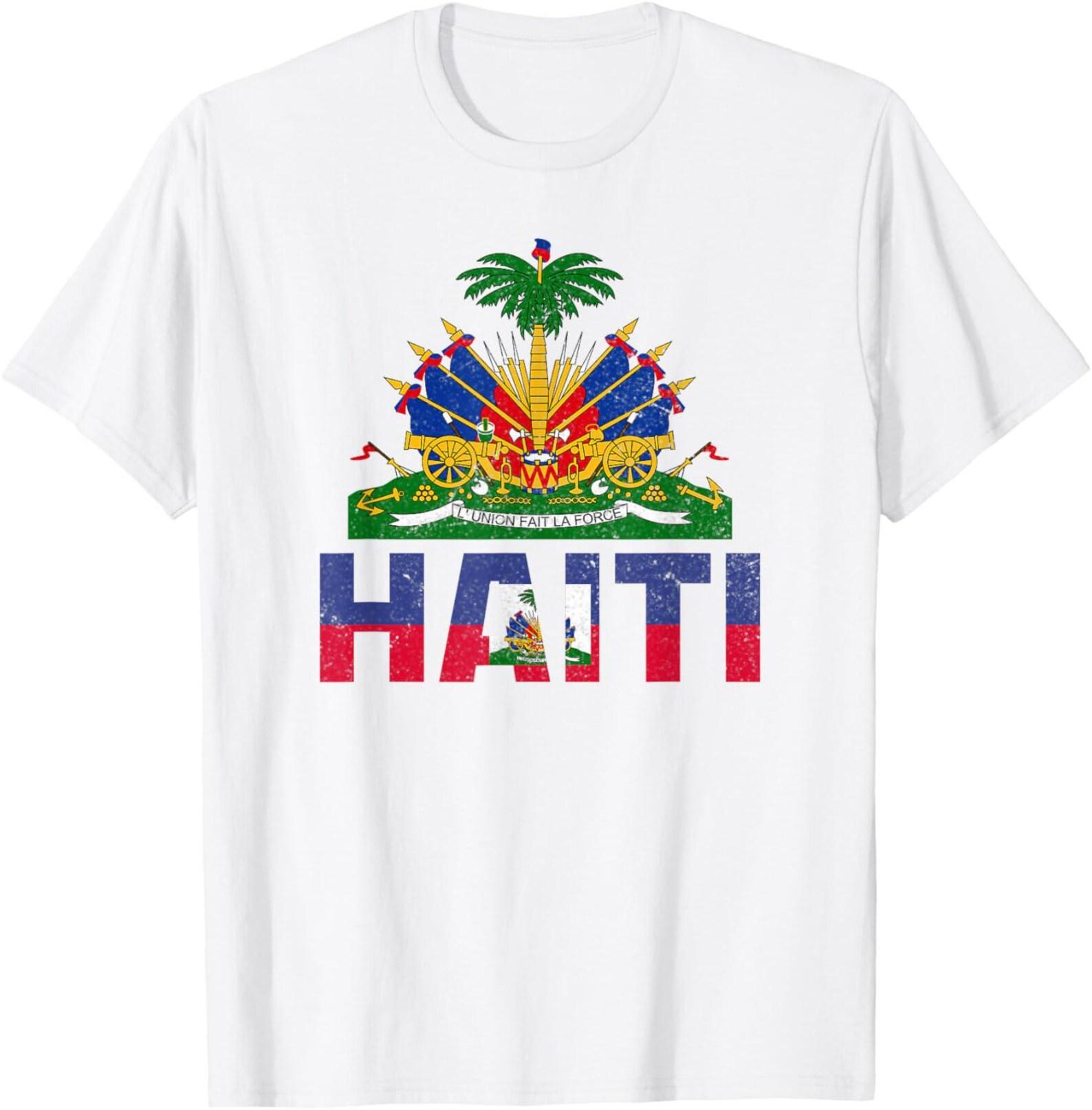 Haiti Independence Shirt Haitian Flag Day T-Shirt Women Men Ayiti Heritage Tee Retro Haiti Clothing Patriotic Republic of Haiti Graphic Top M