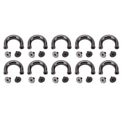 10 Set U Rings Metal Buckle Handbag Connector Bag Arch Bridge with PH Screws Strap Hangers Hardware