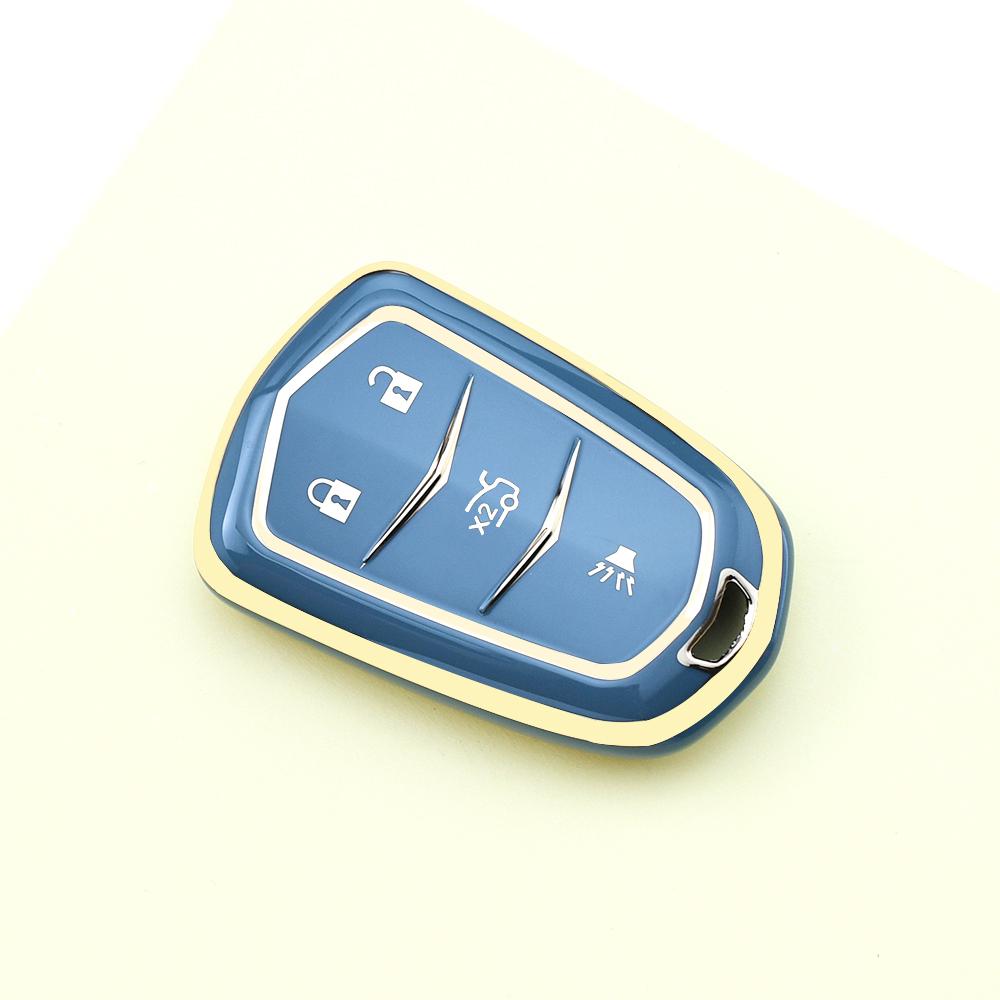 For Cadillac Escalade ESV SRX STS XTS ELR ATS CTS DTS XT5 CT6 2014 - 2018 Car Smart 4/5 Buttons Key Case Cover Bag Shell Fob