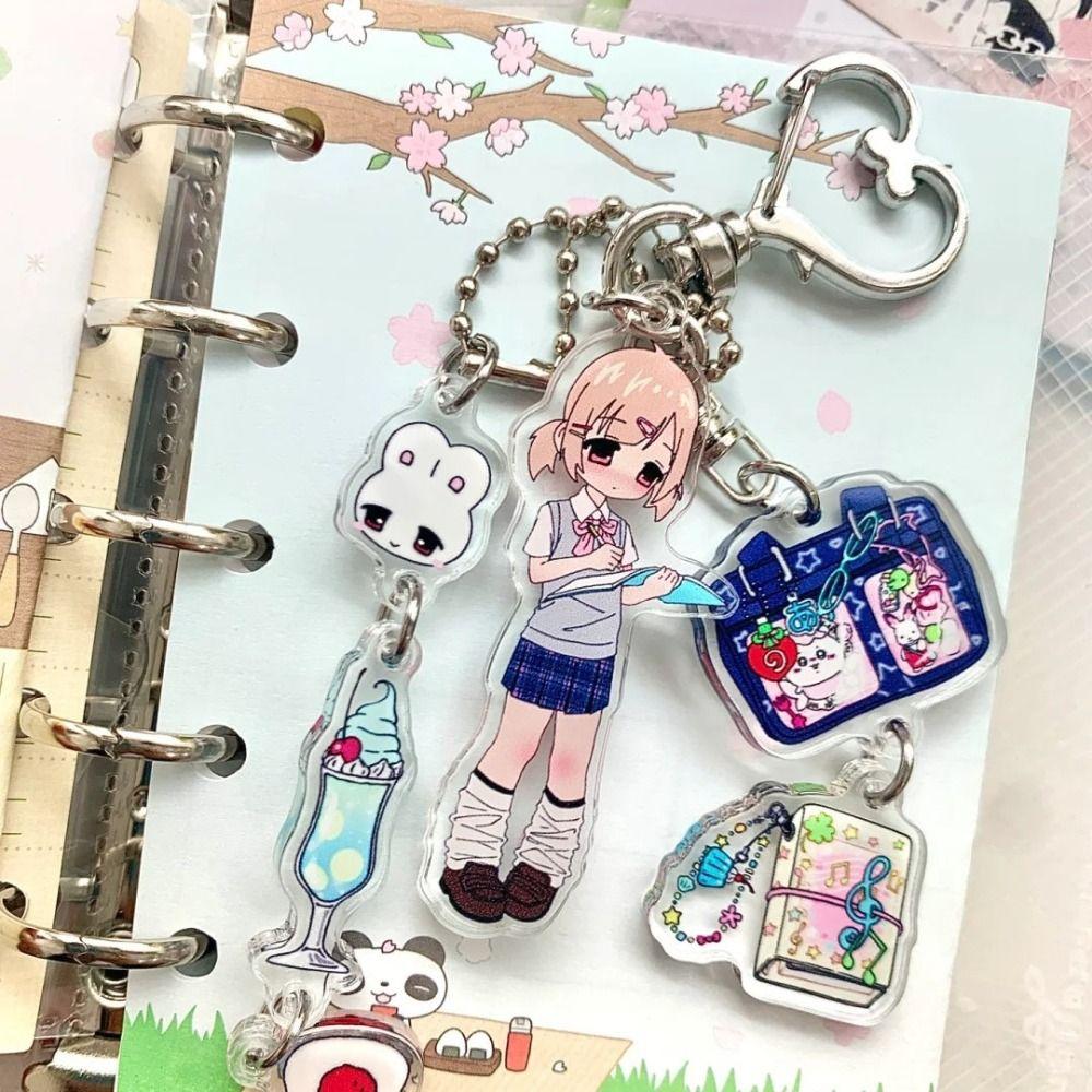 Character Decal Acrylic Phone Charm Cool Cute Phone Lanyard Aesthetic Y2K Key Ring  Girls Women