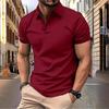 Men's Summer Solid Color Top Popular Fashion Short Sleeves Slim Fit European and American Short Sleeves