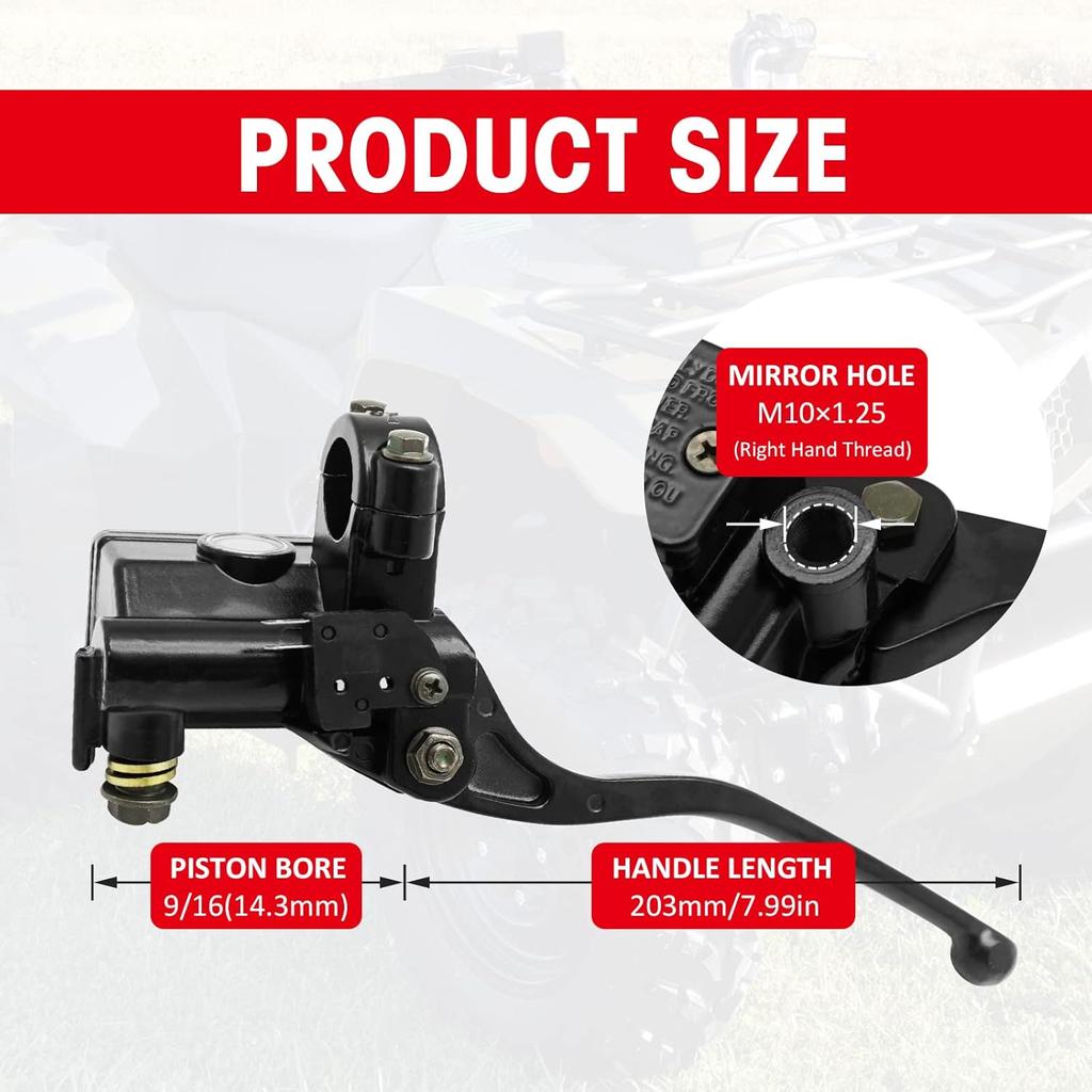 Front Brake Master Cylinder Compatible With Suzuki KingQuad QuadRunner QuadSport QuadRacer Eiger Von Ozark QuadMaster LTA LTF OEM#59600-44B11