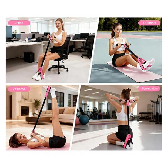 Pedal Resistance Band with Handle Yoga Sit-up Exerciser Pull Rope Men Women Abdomen Waist Arm Leg Core Training Workout Equipment