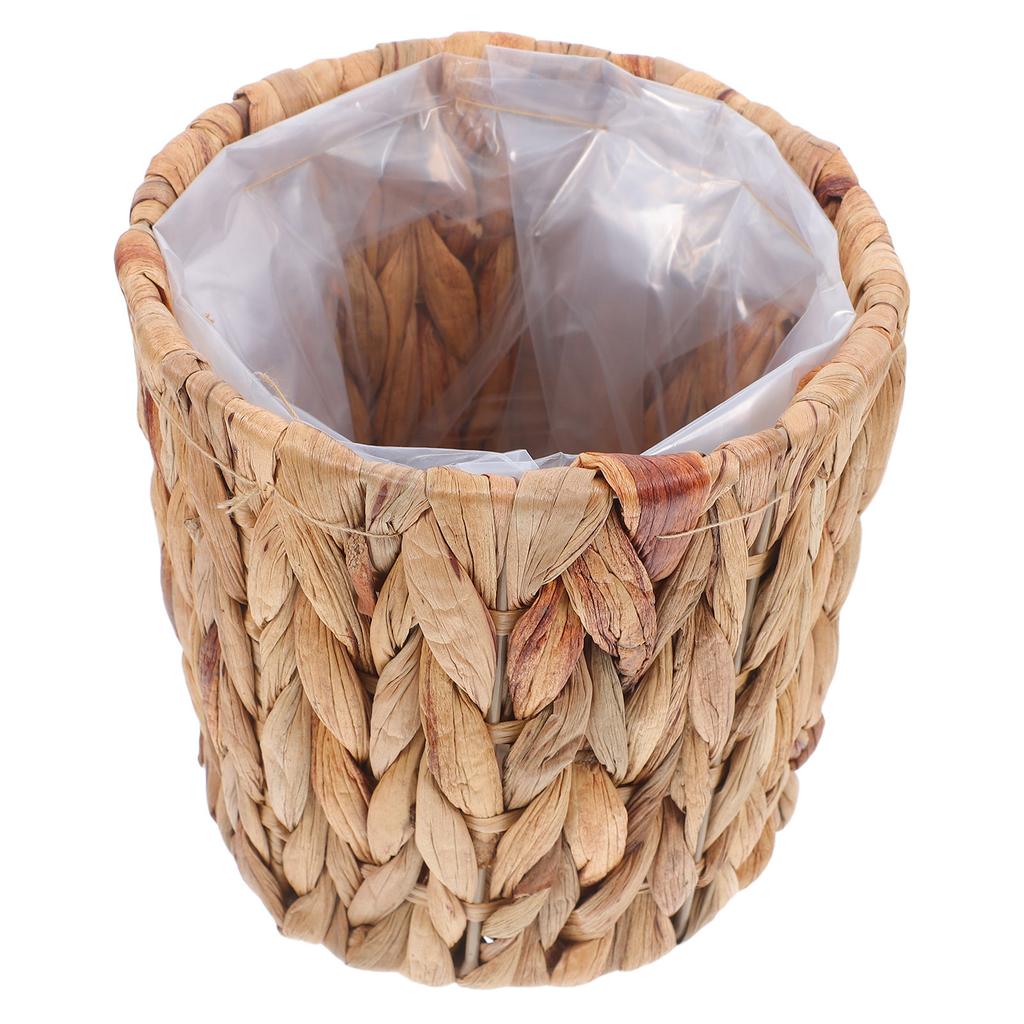 Woven Seagrass Storage Basket Decorative Straw Planter Indoor Outdoor Flower Pot Cover Handwoven Lightweight Portable