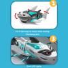 Electric Shark Robotic Toy With Led Lights & Sound Effects - Auto-Drive Crawling Fish, Plays Music Interactive Gift For Kids