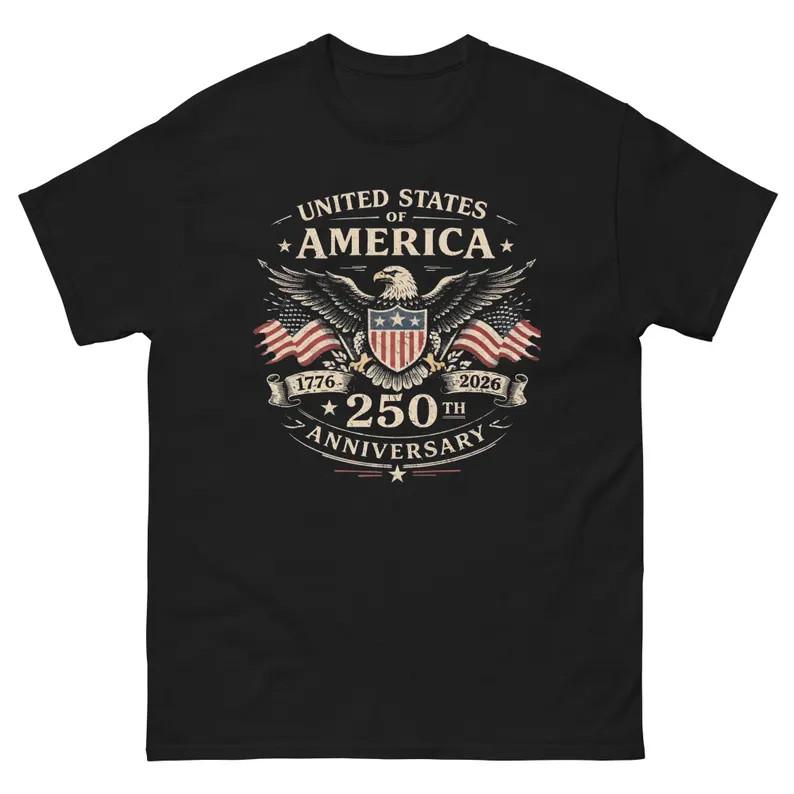 USA 250th Anniversary Vintage Flag Patriotic Tee XXXXL