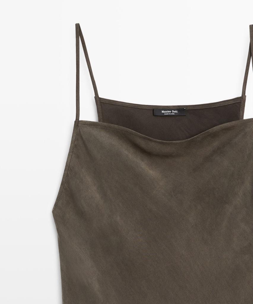 Masimodutti Fluid Lingerie Strap Dress