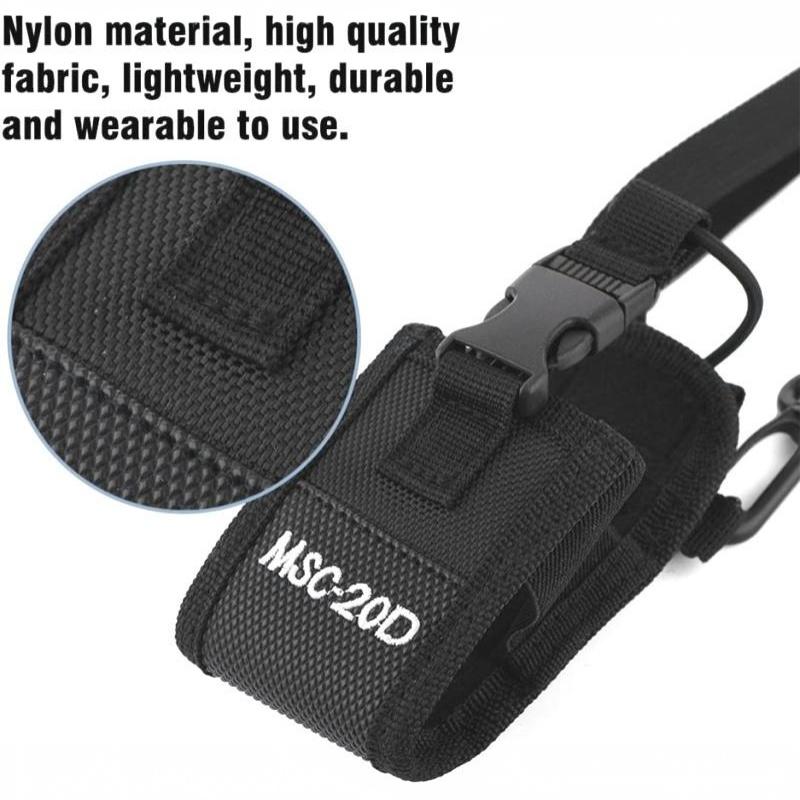 MSC-20D Waterproof Nylon Walkie Talkie Pouch Adjustable Sling Radio Holder Case for Hiking Patrol Construction Work