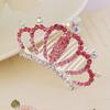Korean Style Crown Jewelry Comb Hair Ornaments Princess Rhinestone Crown Alloy Colorful Girls Birthday Dance Hair Accessories