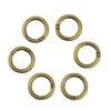 6Pcs 28mm Round Circle Carabiner Spring Snap Clip Hook Keychain