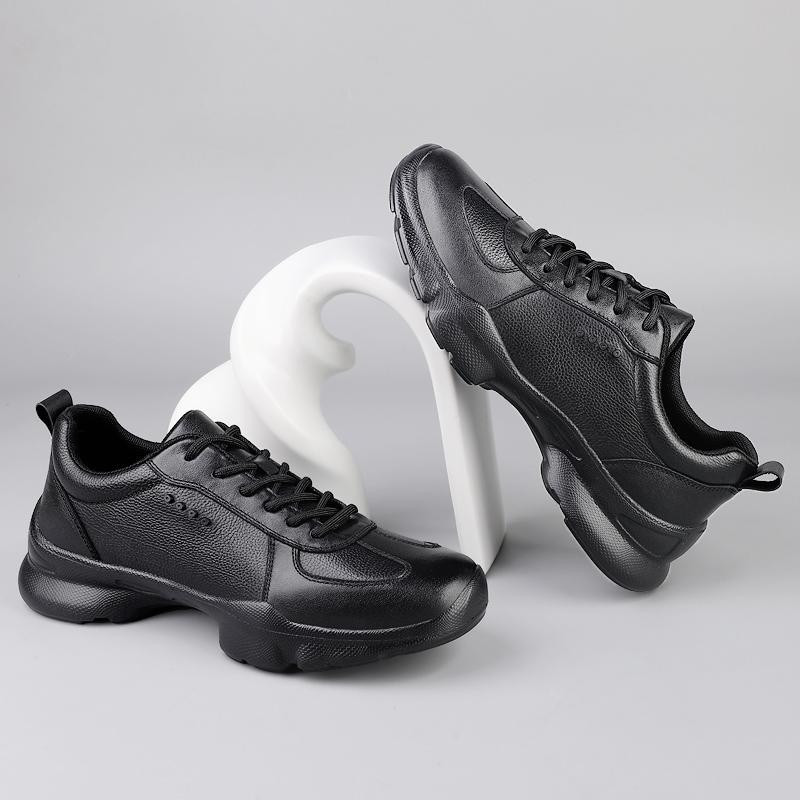 Fashion Leisure Walk Men's Sneakers Genuine Leather Men Casual Shoes Classic Outdoor Male Sports Walking Shoes Non-Slip Sports Footwear