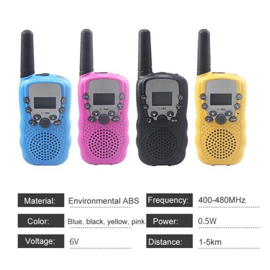 2Pcs BF-T3 Walkie Talkie Mini Portable Long Range Two Way Radio Kids Birthday