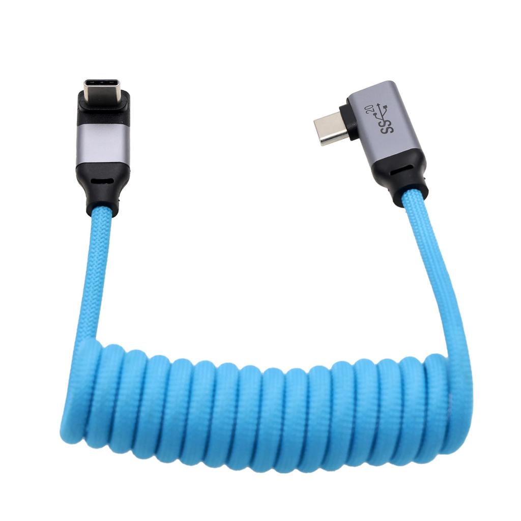 HangTon USB Type C 20Gbps PD 100W 4K 60p Cable for Samsung BMPCC ZCAM R6 Mark FX30 iPhone Smartphone Max Right Diagonal 30cm USB-C SSD, 6K, GH6, R5,