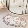 Cartoon diatom mud door mat, bathroom door foot mat, shower room water-absorbing quick-drying non-slip mat