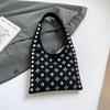 European American Fashion Tote Bags Stylish Shoulder Bags With Studs Dots New Suede Handbags Versatile Solid Color Commuter Bags
