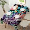 Tropical Flamingo Polyester Rectangular Tablecloth for Parties and Dining
