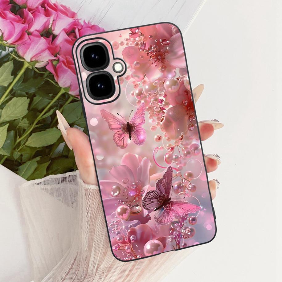For Infinix Smart 10 2025 Case Popular Flower Bowknot Fundas Soft Black Silicone Cover For Infinix Smart10 X6725 Pop 10 4G Shell