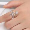 Tricolor Detachable Women's Ring: Micro-Paved Zirconia Bestseller