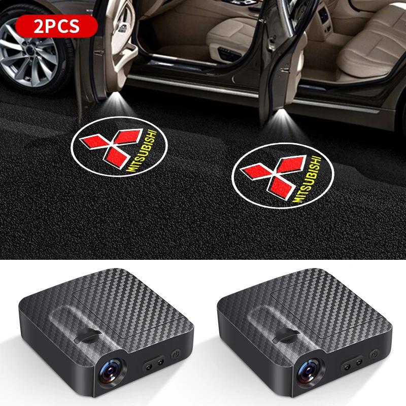 Car Decoration Led Door Welcome Light Wireless Laser Ghost Shadow Lamp for Mitsubishi Asx Lancer Pajero Outlander Eclipse Galant
