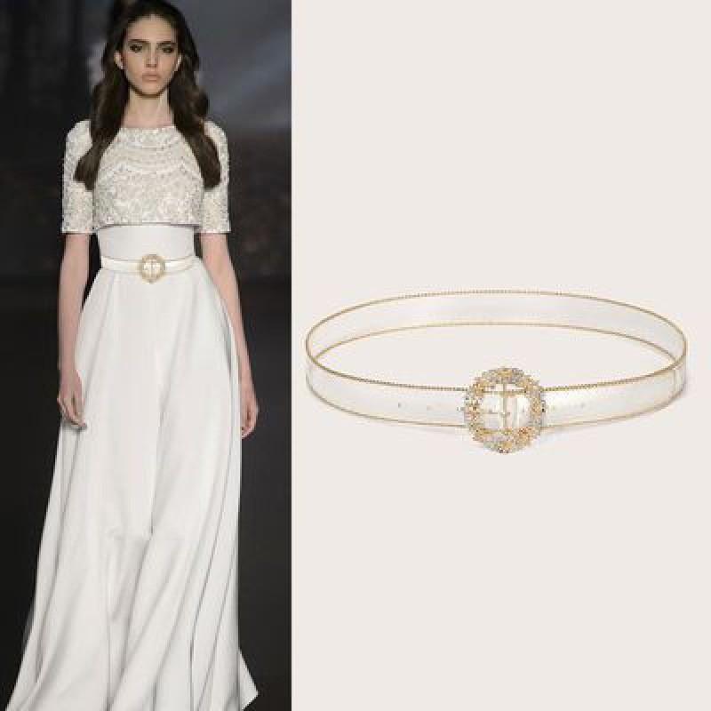 

Современный пояс со стразами на талию для женщин с уникальной круглой пряжкой для платья и пальто