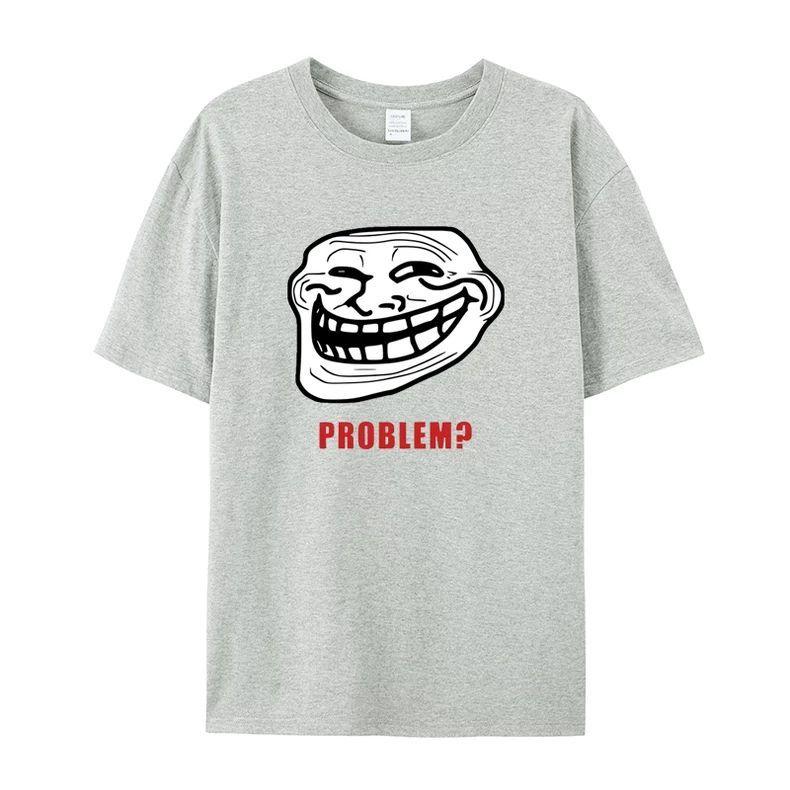 Men and Women Summer TROLLFACE MEME RAGE Funny TROLL JOKE INTERNET Shortsleeved Tshirt Men and Women Cotton
