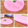 Round Shaped Rug Artificial Wool Hairy Carpet Floor Mat Soft Area Tapetes,60cm