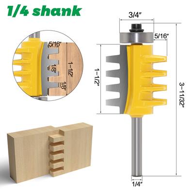 6mm 8mm 1/4 Inch Shank Wood Router Bit Cone Tenon Woodworking Cutter Accessory