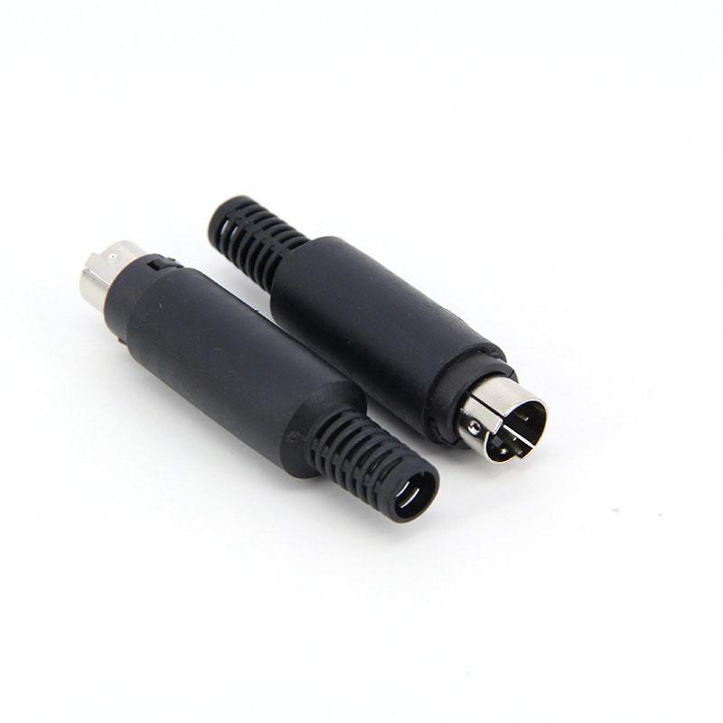 Mini 3/4/5/6/7/8 Pins oder Din-Stecker mit Kunststoffgriff Adapter Löten S-Video-Terminalkabel PS2-Anschluss Rundstecker