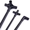 5/10/15pz Connettore Tubo Nero Fai da Te Scaffale Tenda Connettore Fisso Raccordi 8/12/16mm Plastica ABS Raccordo a T Gomito a Quattro Vie Giunto Dritto
