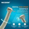 Niceden Dental High Speed Anti Retraction Handpiece Push Button Air Turbine 2/4 Holes Torque Head Dentistry Instrument